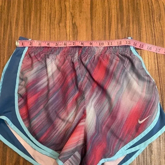 Nike Dri Fit Tempo Athletic Running Shorts Blue Teal Trim Women’s Size Medium - Picture 9 of 12